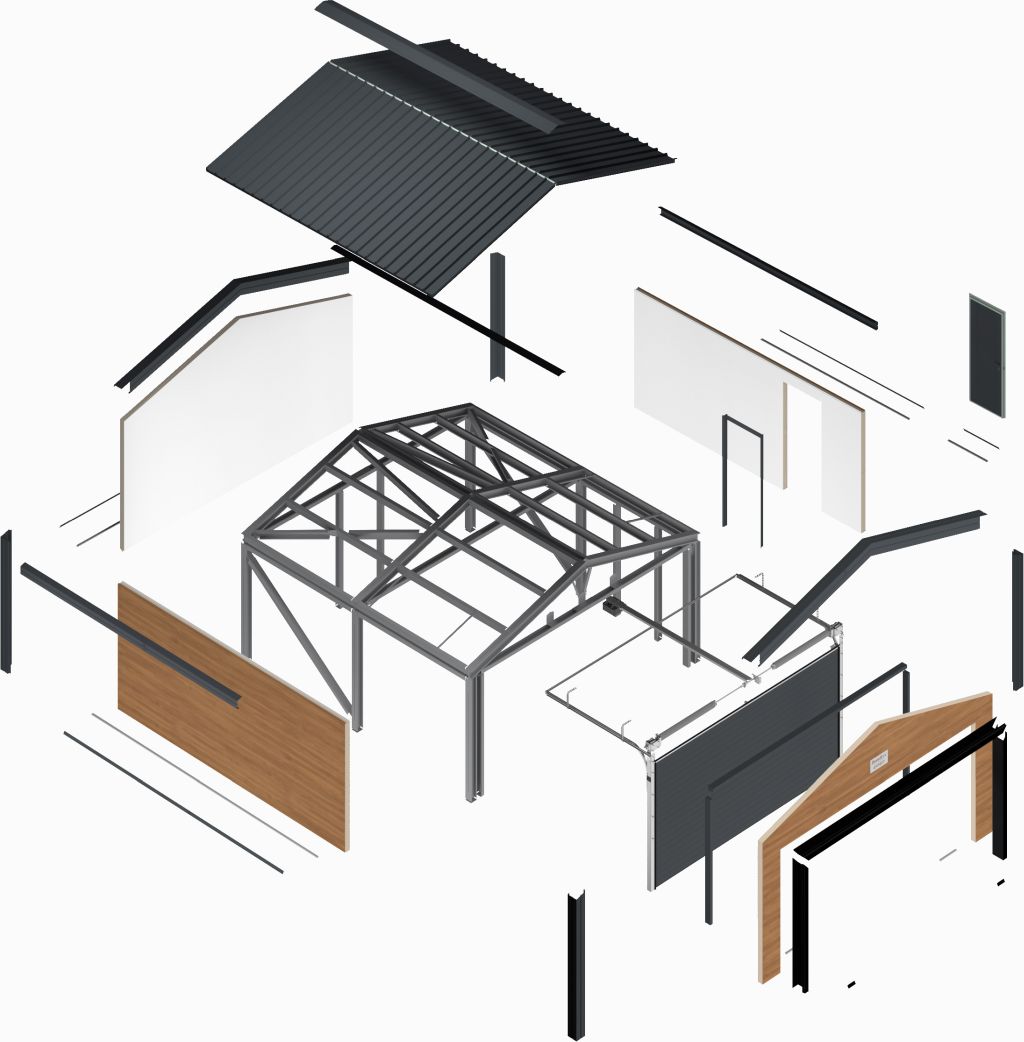 Схема монтажа гаража