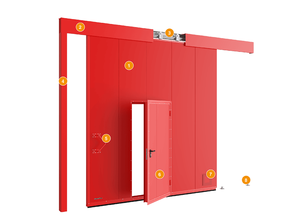 Конструкция откатных ворот EI60