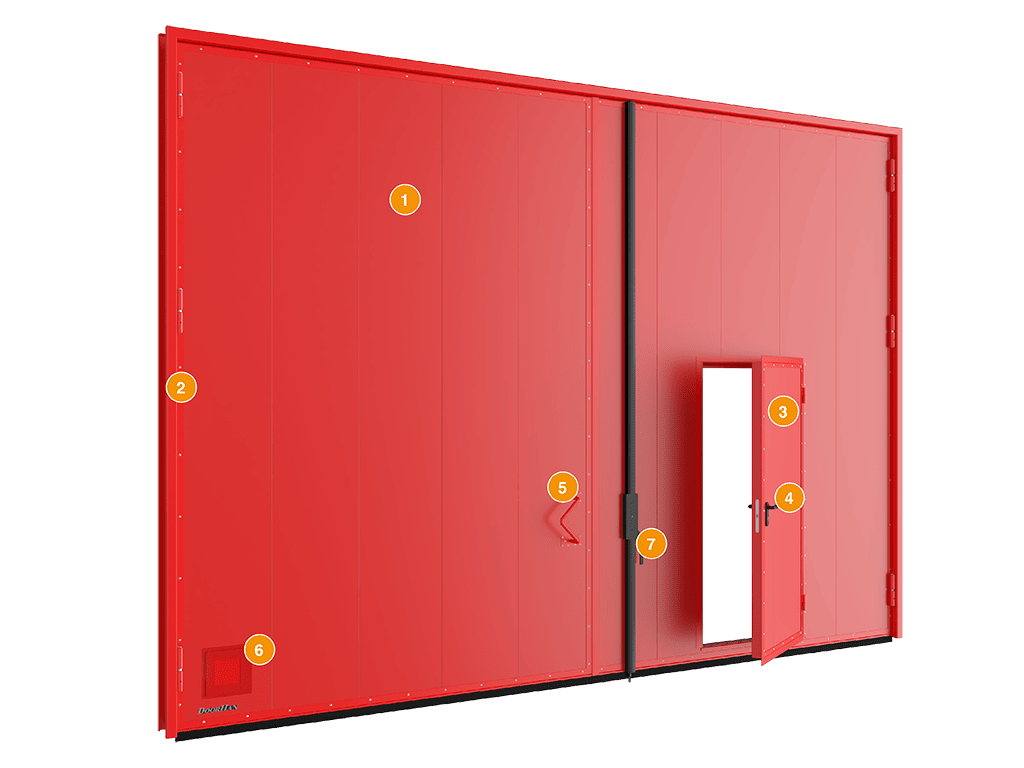 Конструкция распашных ворот EI60