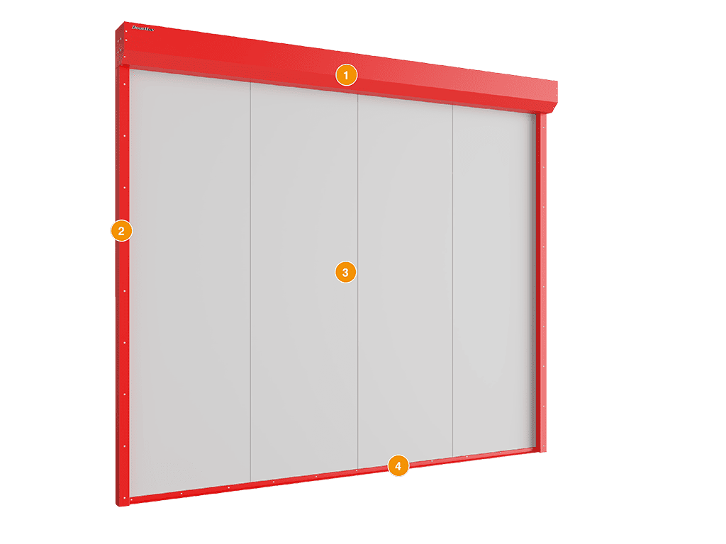 Конструкция противодымной шторы