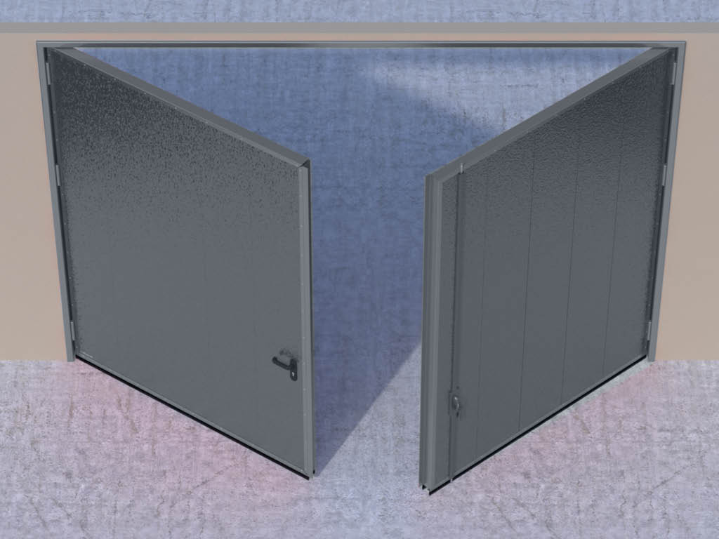 Открывание створок внутрь — левая активная