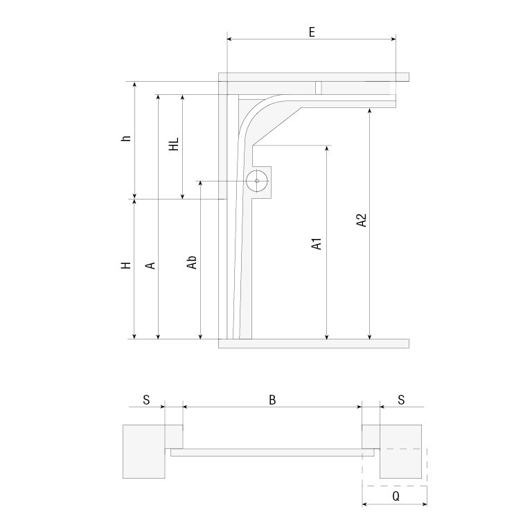 Высокий подъем, барабан снизу