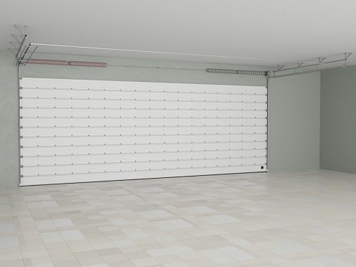 Промышленные ворота секционные из алюминиевых сэндвич-панелей с торсионным механизмом Промышленные ворота секционные из алюминиевых сэндвич-панелей с торсионным механизмом