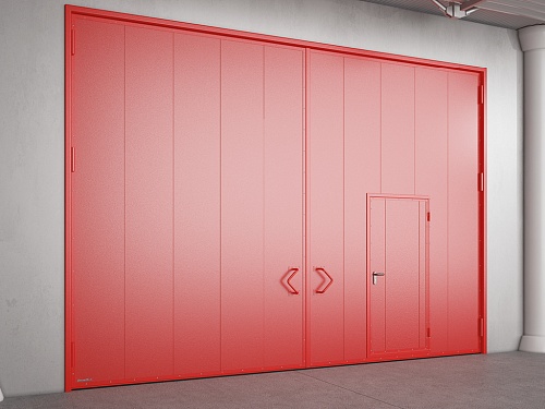 Распашные противопожарные ворота с классом огнестойкости EI90 Распашные противопожарные ворота с классом огнестойкости EI90