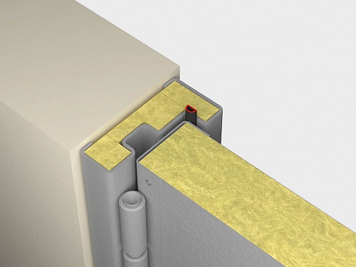 Распашные гаражные ворота из панелей с заполнением минеральной ватой Распашные гаражные ворота из панелей с заполнением минеральной ватой