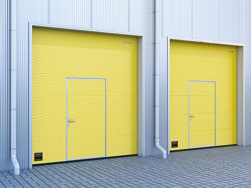 Промышленные ворота секционные из стальных сэндвич-панелей с торсионным механизмом ISD01 Промышленные ворота секционные из стальных сэндвич-панелей с торсионным механизмом ISD01