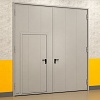 Распашные гаражные ворота из панелей с заполнением минеральной ватой Распашные гаражные ворота из панелей с заполнением минеральной ватой