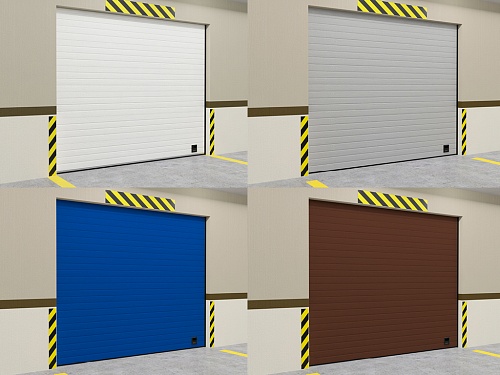 Промышленные ворота секционные из стальных сэндвич-панелей с торсионным механизмом ISD01 Промышленные ворота секционные из стальных сэндвич-панелей с торсионным механизмом ISD01