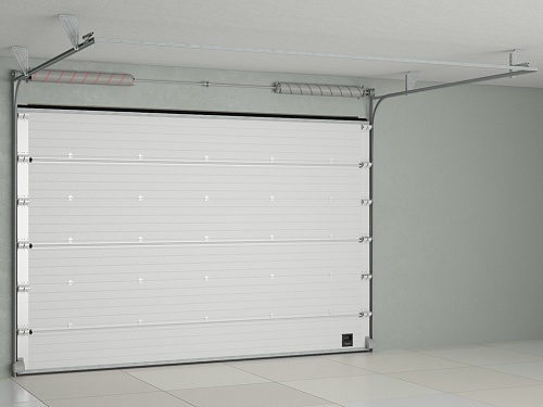 Промышленные ворота секционные из стальных сэндвич-панелей с торсионным механизмом ISD01 Промышленные ворота секционные из стальных сэндвич-панелей с торсионным механизмом ISD01