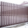 Откатные ворота из Евроштакетника Откатные ворота из Евроштакетника