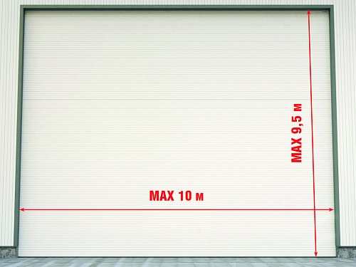 Промышленные ворота секционные из алюминиевых сэндвич-панелей с торсионным механизмом Промышленные ворота секционные из алюминиевых сэндвич-панелей с торсионным механизмом